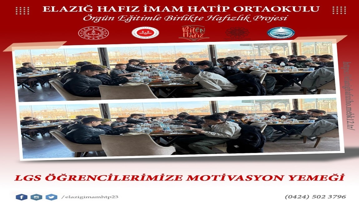 LGS ÖĞRENCİLERİMİZE MOTİVASYON YEMEĞİ